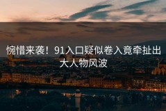 惋惜来袭！91入口疑似卷入竟牵扯出大人物风波