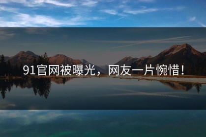 91官网被曝光，网友一片惋惜！