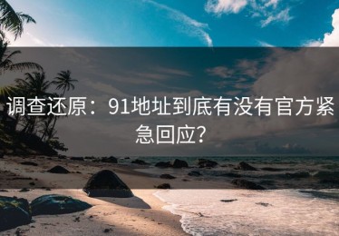 调查还原：91地址到底有没有官方紧急回应？