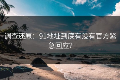 调查还原：91地址到底有没有官方紧急回应？