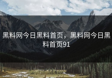 黑料网今日黑料首页，黑料网今日黑料首页91