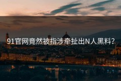 91官网竟然被指涉牵扯出N人黑料？