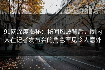 91网深度揭秘：秘闻风波背后，圈内人在记者发布会的角色罕见令人意外