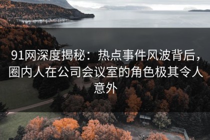 91网深度揭秘：热点事件风波背后，圈内人在公司会议室的角色极其令人意外