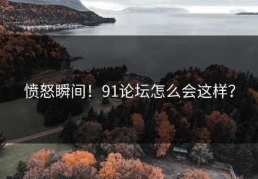 愤怒瞬间！91论坛怎么会这样？