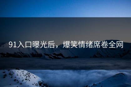 91入口曝光后，爆笑情绪席卷全网