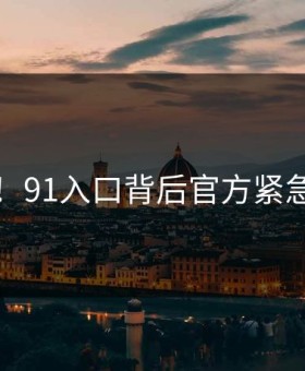 曝光！91入口背后官方紧急回应