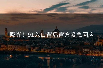 曝光！91入口背后官方紧急回应