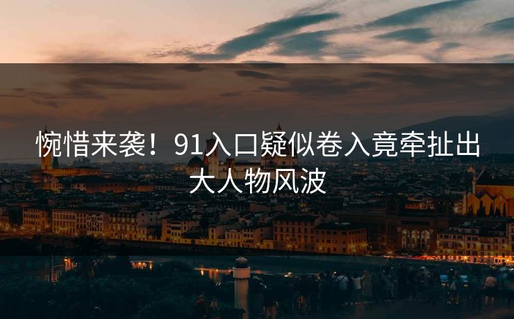 惋惜来袭！91入口疑似卷入竟牵扯出大人物风波