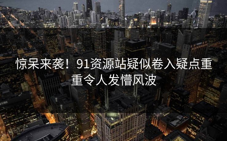 惊呆来袭！91资源站疑似卷入疑点重重令人发懵风波
