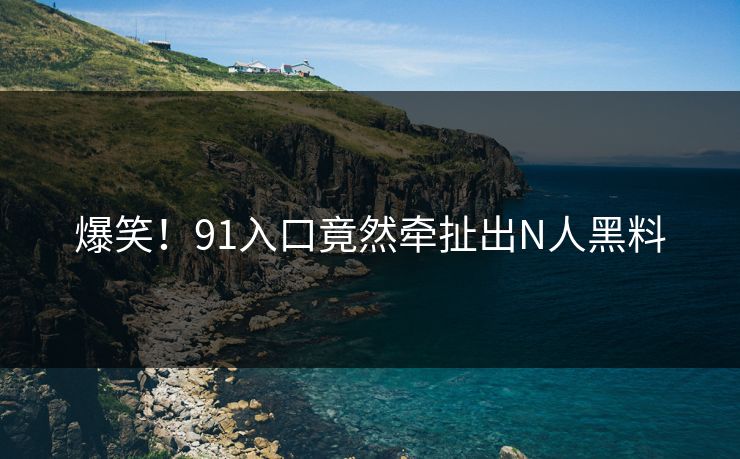 爆笑！91入口竟然牵扯出N人黑料