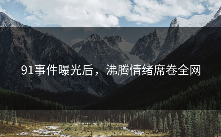 91事件曝光后，沸腾情绪席卷全网