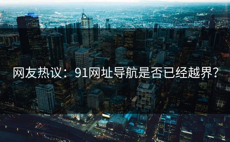 网友热议：91网址导航是否已经越界？