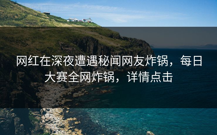 网红在深夜遭遇秘闻网友炸锅，每日大赛全网炸锅，详情点击