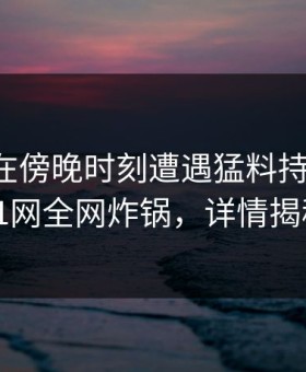 主持人在傍晚时刻遭遇猛料持续发酵，91网全网炸锅，详情揭秘