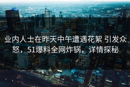 业内人士在昨天中午遭遇花絮 引发众怒，51爆料全网炸锅，详情探秘