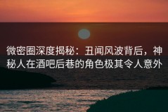 微密圈深度揭秘：丑闻风波背后，神秘人在酒吧后巷的角色极其令人意外