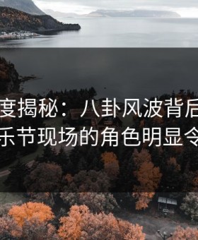 91网深度揭秘：八卦风波背后，主持人在音乐节现场的角色明显令人意外