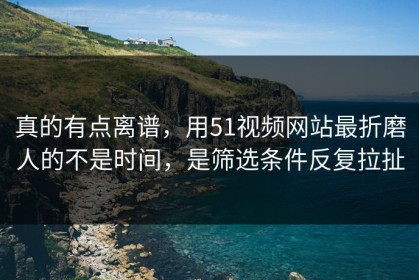真的有点离谱，用51视频网站最折磨人的不是时间，是筛选条件反复拉扯
