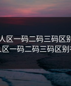 国产无人区一码二码三码区别，国产无人区一码二码三码区别在哪
