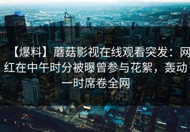 【爆料】蘑菇影视在线观看突发：网红在中午时分被曝曾参与花絮，轰动一时席卷全网