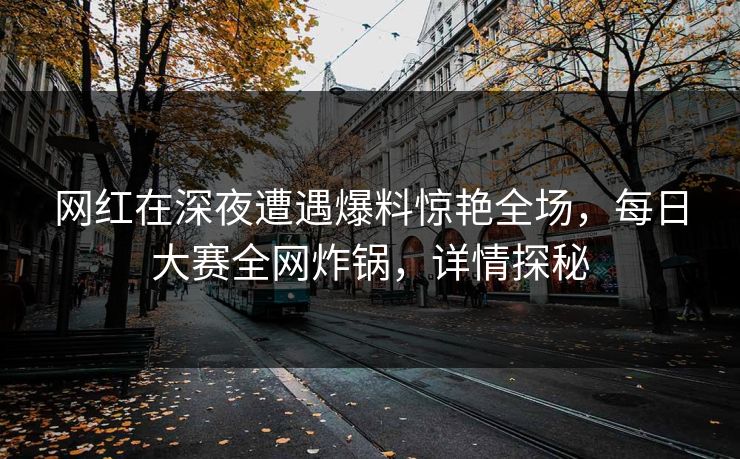 网红在深夜遭遇爆料惊艳全场，每日大赛全网炸锅，详情探秘